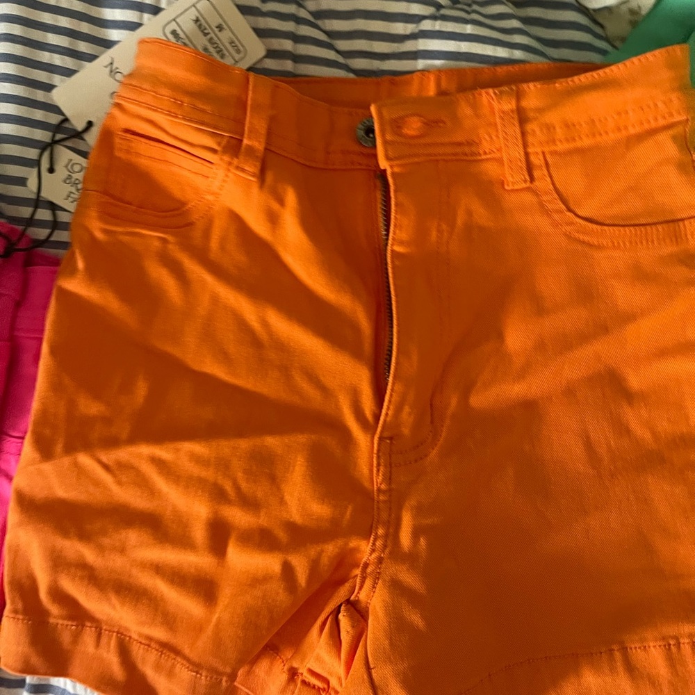 New orange shorts